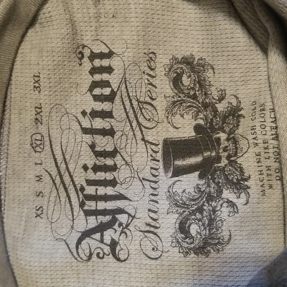 AFFLICTION BUTTON UP THERMAL XL